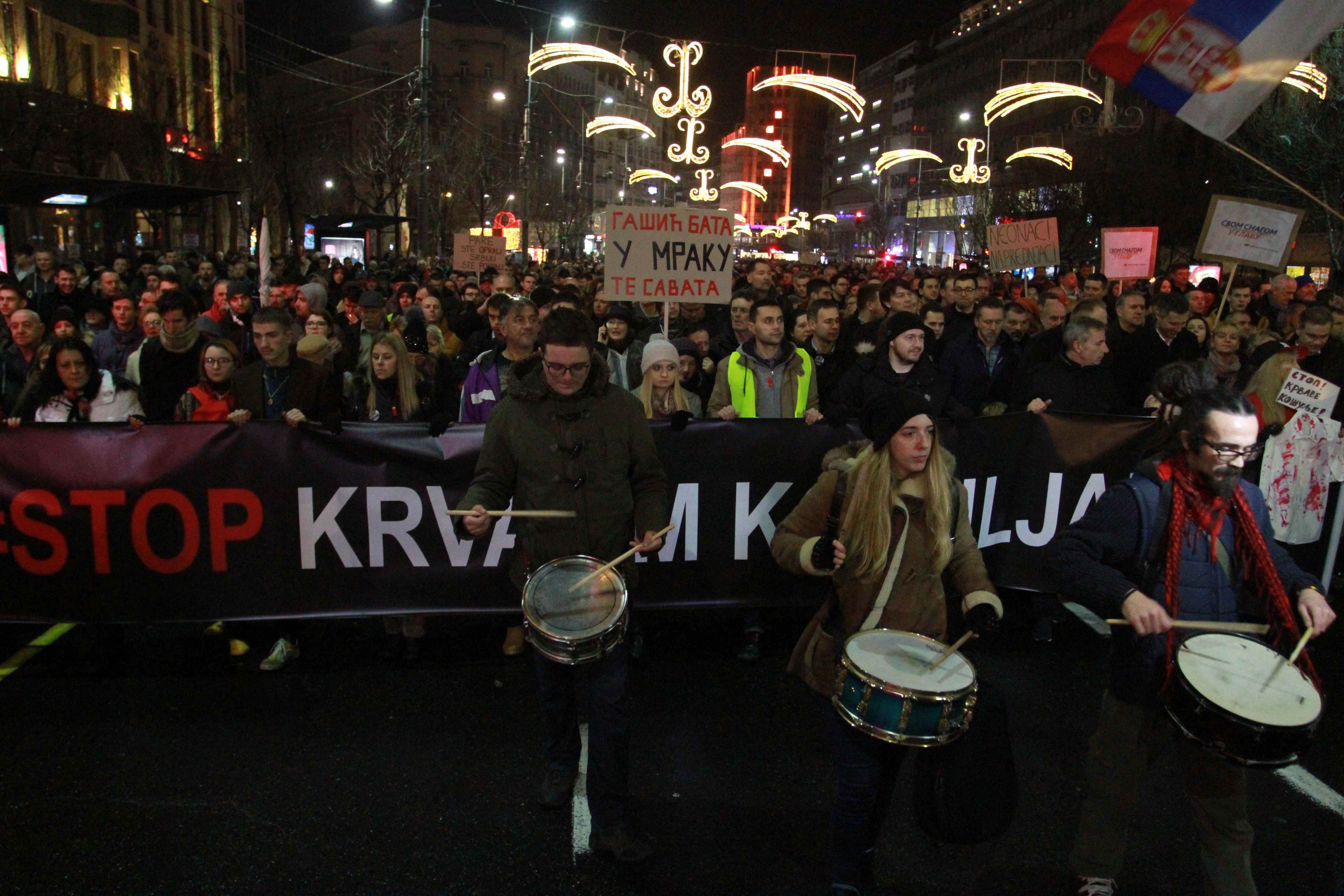 U Beogradu Održan Protest "stop Krvavim Košuljama" Protiv Aktuelne Vlasti