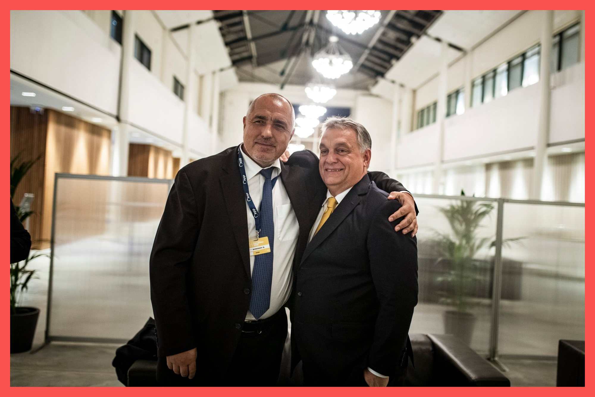 Bojko Boriszov bolgár miniszterelnök és Orbán Viktor találkozója a helsinki EPP kongresszuson 2018. november 7-én. Fotó: Szecsődi Balázs/Miniszterelnöki Sajtóiroda/MTI/MTVA